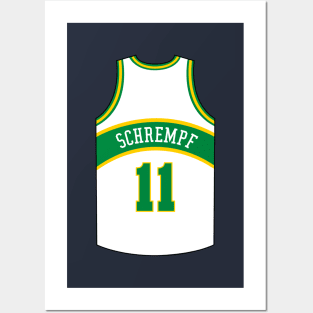 Detlef Schrempf Seattle Supersonics Jersey Qiangy Posters and Art